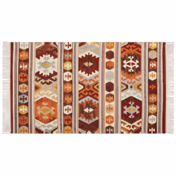 Wool Kilim Area Rug 80 x 150 cm Multicolour AYGAVAN