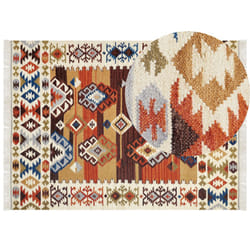 Wool Kilim Area Rug 160 x 230 cm Multicolour VOSKETAP