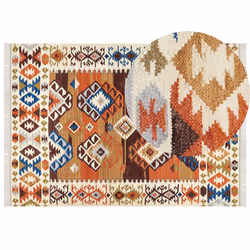 Wool Kilim Area Rug 200 x 300 cm Multicolour VOSKETAP