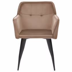 Set of 2 Dining Chairs JASMIN Velvet Brown