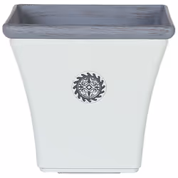 Set of 2 Plant Pots ELATEIA Stone 43 cm White