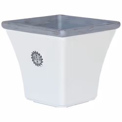 Set of 2 Plant Pots ELATEIA Stone 43 cm White