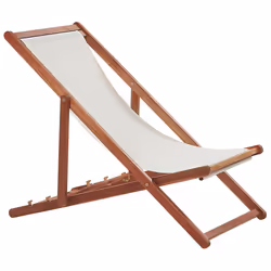 Folding Deck Chair ANZIO with Replacement Fabrics Acacia Wood Dark Brown