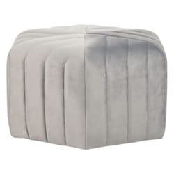 Velvet Pouffe Grey MURIETTA