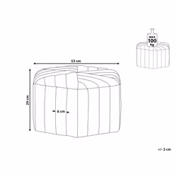 Velvet Pouffe Grey MURIETTA