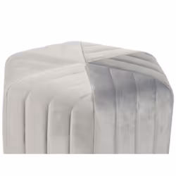 Velvet Pouffe Grey MURIETTA