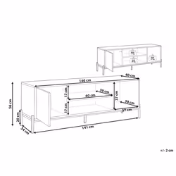 TV Stand MOINES Brown/ Black