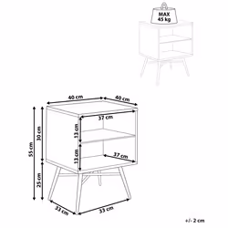 Bedside Table LUBOCK Light Brown