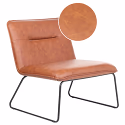 Armchair COTULLA Faux Leather Brown