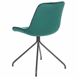 Set of 2 Dining Chairs NAVASOTA Velvet Emerald Green