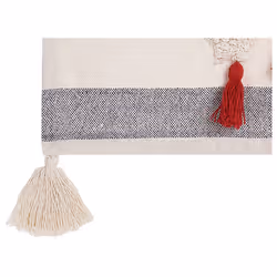Cotton Blanket 125 x 150 cm White and Grey NAMTAR - Additional view 6