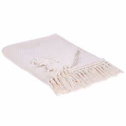 Blanket YARSA Cotton 125 x 150 cm Beige