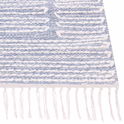 Cotton Area Rug 160 x 230 cm Blue and White ANSAR