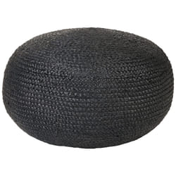 Jute Pouffe 60 x 30 cm Black DUKKI