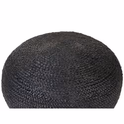 Jute Pouffe 60 x 30 cm Black DUKKI - Additional view 4