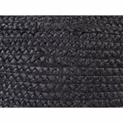 Jute Pouffe 60 x 30 cm Black DUKKI - Additional view 5