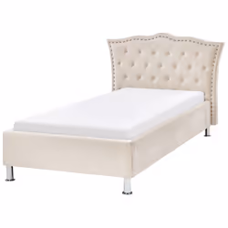 Velvet EU Single Size Bed Beige METZ