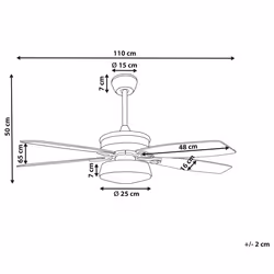 Ceiling Fan with Light LOGAN with Remote White