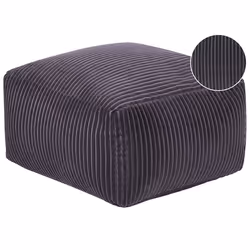 Pouffe MUKKI Cotton Dark Grey 50 cm 50 cm 30 cm