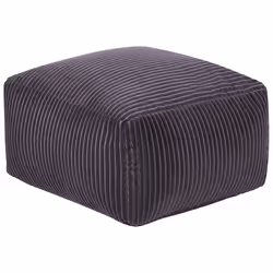 Pouffe MUKKI Cotton Dark Grey 50 cm 50 cm 30 cm