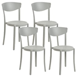 Set of 4 Garden Chairs VIESTE Light Grey