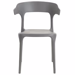 Set of 4 Garden Chairs GUBBIO Grey