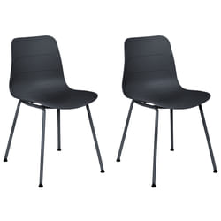 Set of 2 Dining Chairs LOOMIS Black