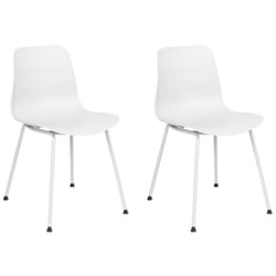Set of 2 Dining Chairs LOOMIS White