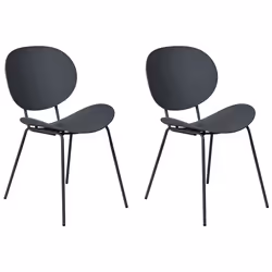 Set of 2 Dining Chairs SHONTO Black