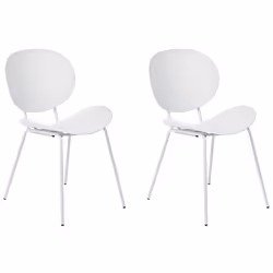 Set of 2 Dining Chairs SHONTO White