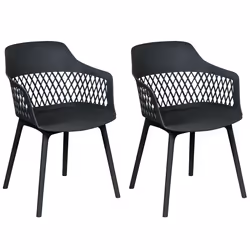 Set of 2 Dining Chairs ALMIRA Black