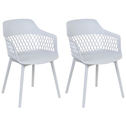 Set of 2 Dining Chairs ALMIRA Light Grey