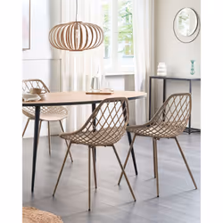 Set of 2 Dining Chairs CANTON II Beige