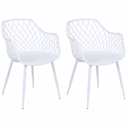 Set of 2 Dining Chairs NASHUA II White