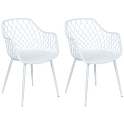 Set of 2 Dining Chairs NASHUA II White