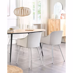 Set of 2 Dining Chairs FONDA White - Additional view 4