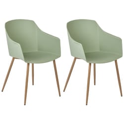 Set of 2 Dining Chairs FONDA II Light Green