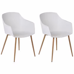 Set of 2 Dining Chairs FONDA II White