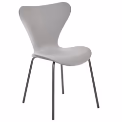 Set of 2 Dining Chairs BOONVILLE Velvet Light Grey