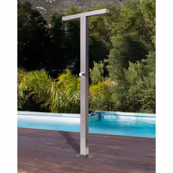 Freestanding Outdoor Shower URZULAI Silver