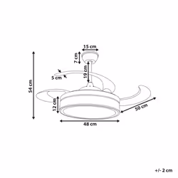 Ceiling Fan with Light FREMONT with Remote White