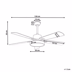 Ceiling Fan with Light HOBBLE with Remote Mint Green
