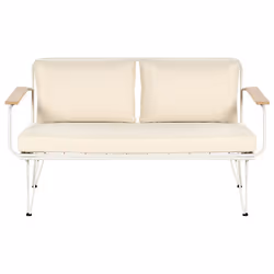 Garden Lounge Set with Table 4 Seater MONTESILVANO Metal Light Beige - Additional view 4