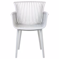 Set of 4 Garden Chairs PESARO Light Grey