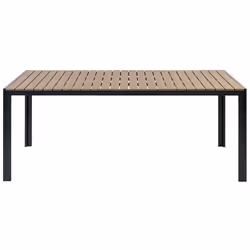 Garden Dining Set with Benches 6 Seater NARDO Brown/ Black - Additional view 4