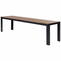 Garden Dining Set with Benches 6 Seater NARDO Brown/ Black - Additional view 5
