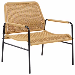 Set of 2 Garden Chairs PRASIMO PE Rattan Natural - Additional view 4