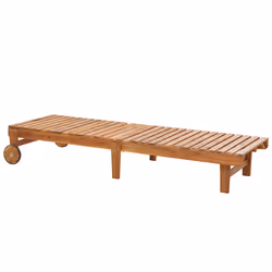 Sun Lounger PIETRALUNGA Reclining Acacia Wood Brown