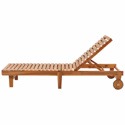 Sun Lounger PIETRALUNGA Reclining Acacia Wood Brown - Additional view 4
