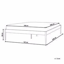 Bed Metal VAURS 140 x 200 cm (EU Double) White